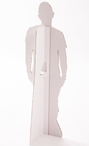 One person cutout back